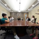 Participants in the 2015 Take the Next Generation to Work Day meet with Suzanne Gibson, senior director of Energy Development, to learn
more about CIRI’s energy investments. Photo by Joel Irwin.