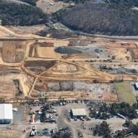 A 50-acre plot of land in Manassas, Va., will eventually become the Merritt I-66 Business Park, a six-building light-industrial/bulk
warehouse development. Photo by DC Aerial Photos Inc.