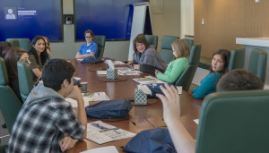 TCF President and CEO Susan Anderson addresses attendees at CIRI’s 2016 “Take the Next Generation to Work Day” event. Photo by Jason Moore.