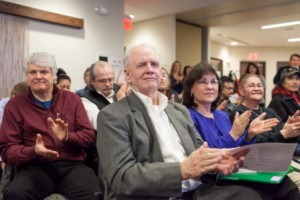 Village corporation leaders at the March 1 conveyance signing ceremony.