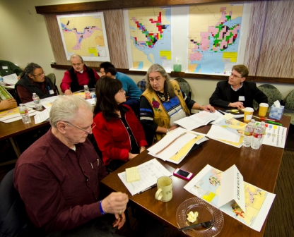 Members of Chickaloon Moose Creek Native Association at the Feb. 1, 12(b) land selection meeting.