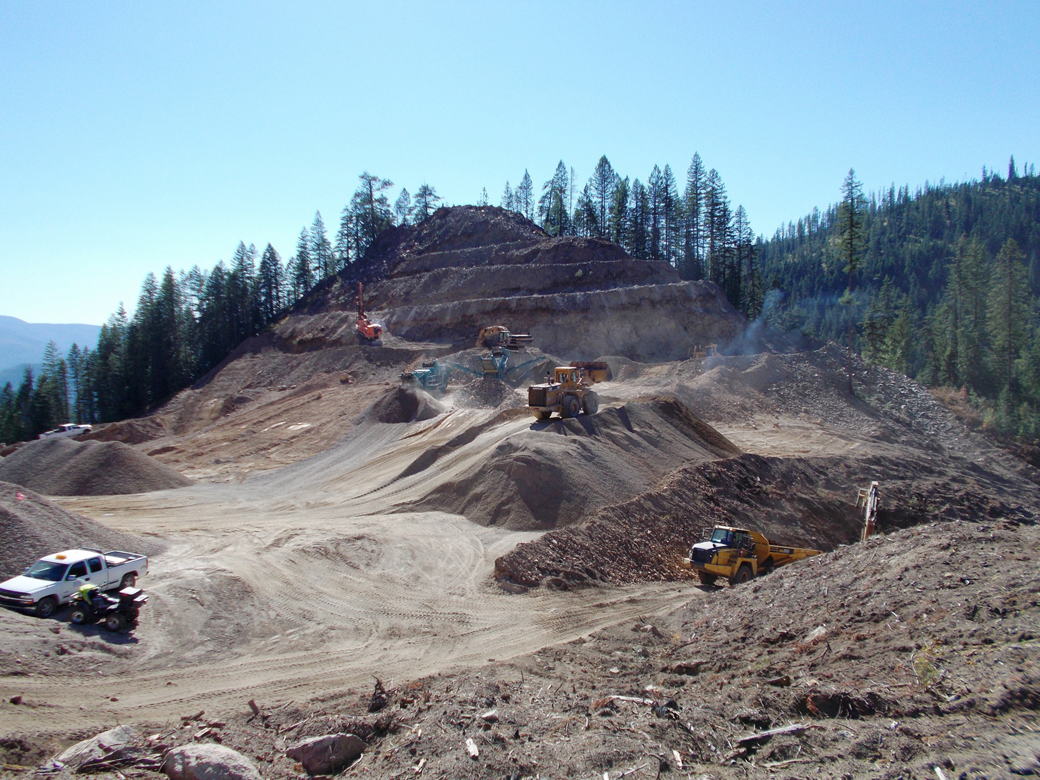 A waste consolidation area is being build by North Wind to properly store contaminated soils produced by silver mining operations.