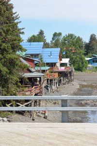Seaside houses rest on raised platforms to avoid the tide. (Photo by Brianna Cannon.)