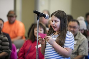 A youth participant at the ARISE meeting talks about her experiences in the ASD system. Photo by Wade Carroll, courtesy of CITC.