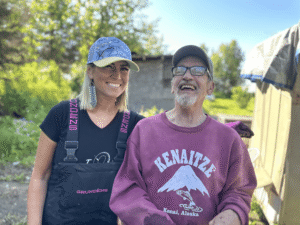 CIRI Shareholder Shalon Harrington with family member Paul Karaffa. Photo courtesy of Ms. Harrington.